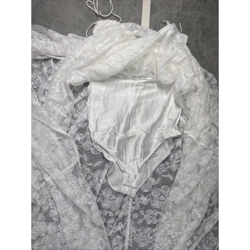 NWT For Love and Lemons Lorena Maxi Dress White Lace Size Small - Picture 8 of 15